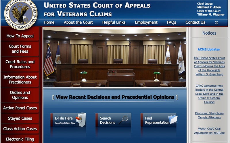 U.S. Court of Appeals for Veterans Claims